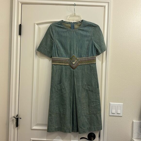 NWT Bottega Veneta Dneim Dress with Python effect details